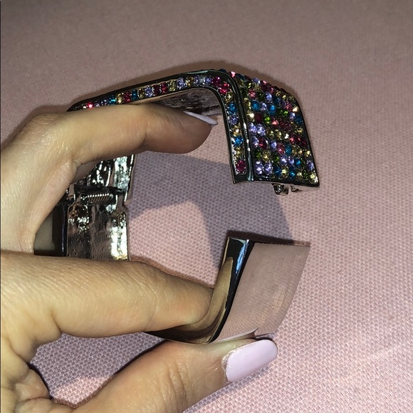 Colorful multicolored bling square bracelet - Picture 6 of 8